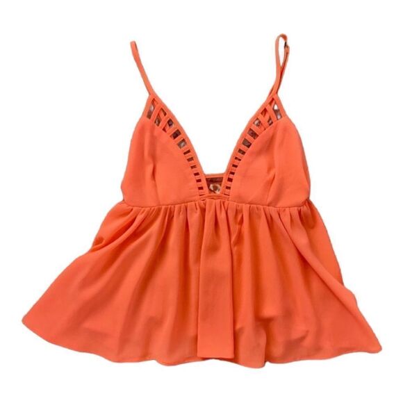 L’atiste Neon orange cutout tank | size M - Picture 2 of 8